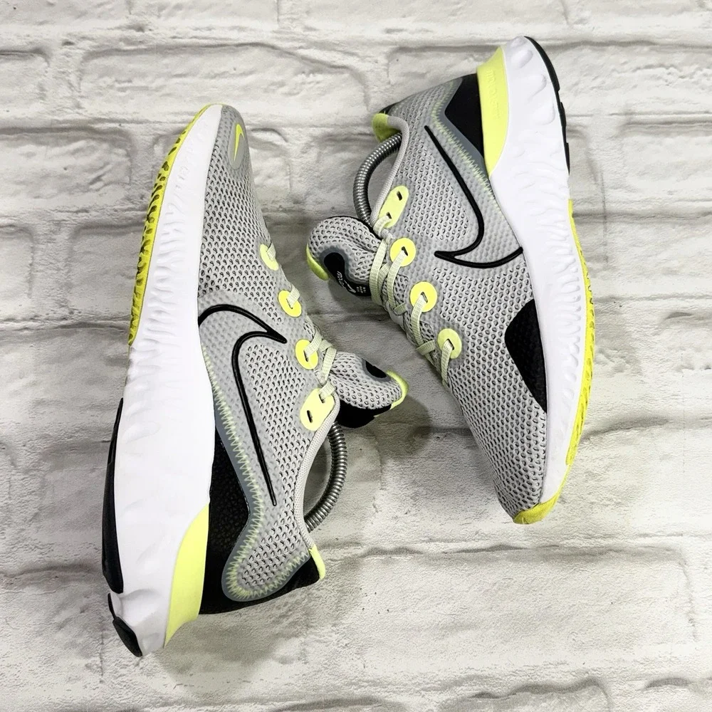 Nike Renew Run Shoes Mens Size 8.5 Grey Fog Volt Running Shoes Good Condition!